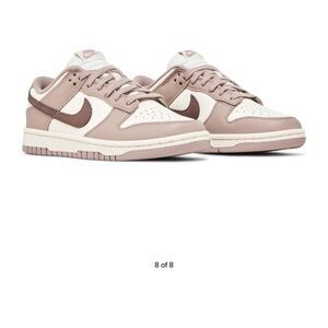 Nike Women's Low-Top Sneakers in Mauve and White Size-8.5